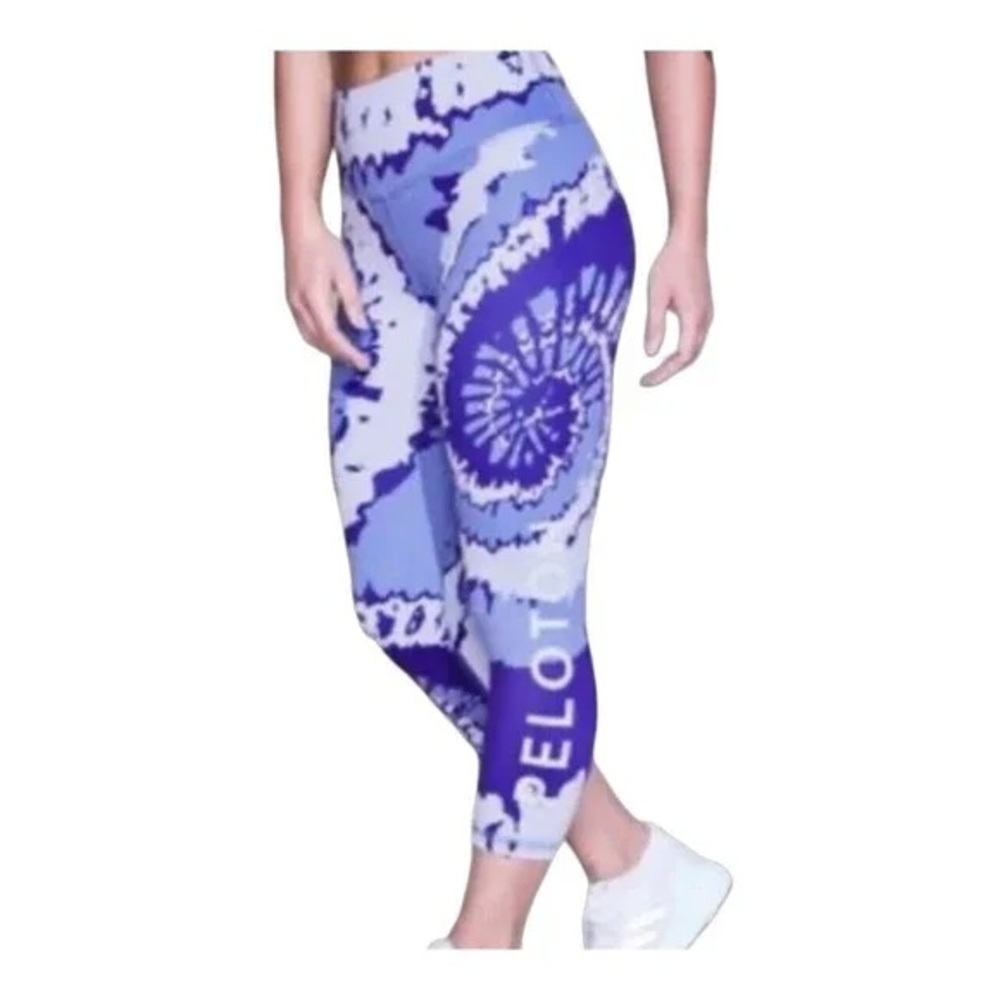 Kali Peloton Vibrant Purple and White Leggings Size Medium